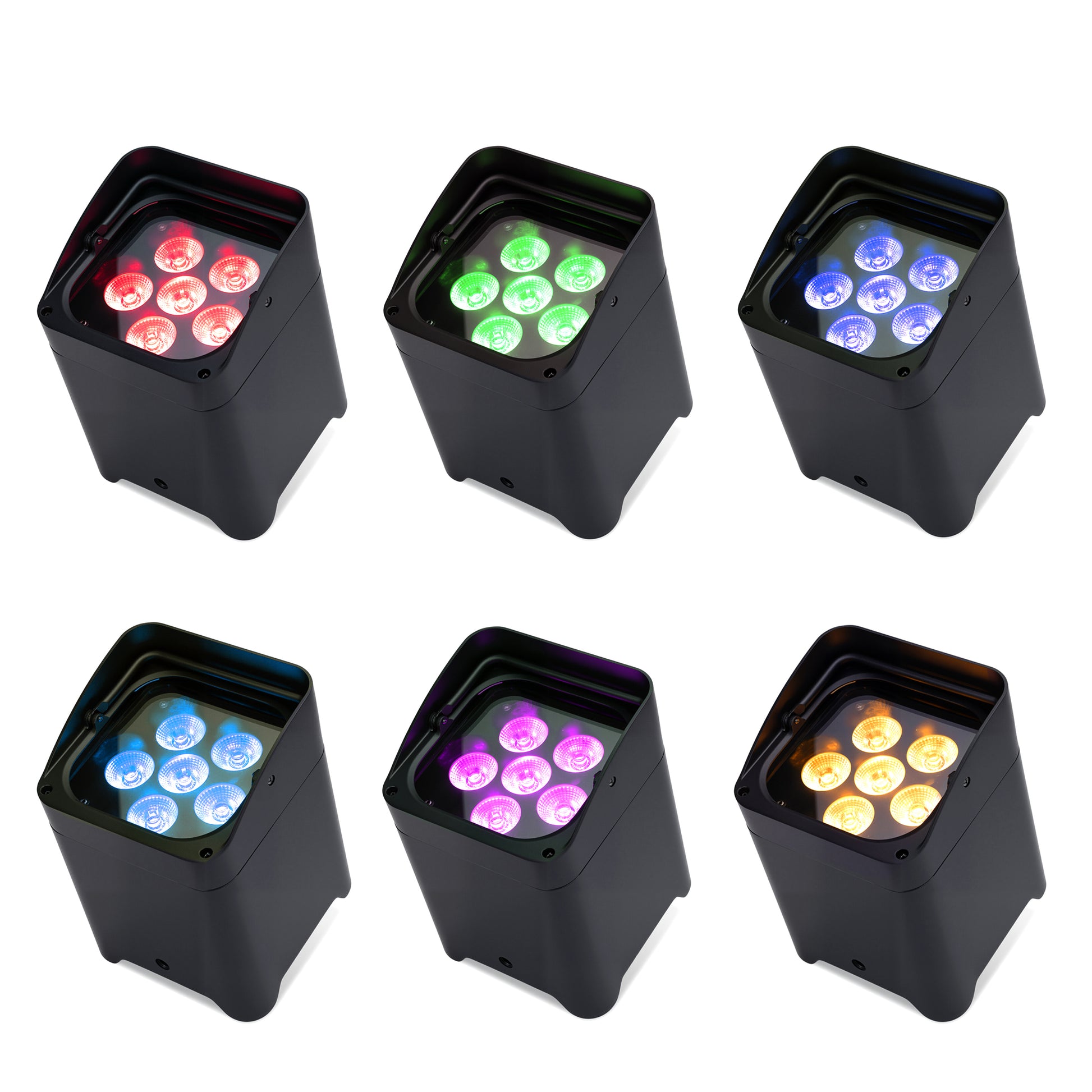 New Stage Lights RGBWA+UV 6pcs Battery Wireless 6in1 LED Waterproof Par Light for Outdoor Party,Show,Stage